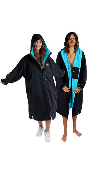 2026 Dryrobe Advance Long Sleeve Changing Robe DALSV3 - Black / Blue